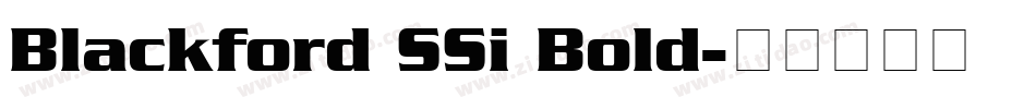 Blackford SSi Bold字体转换